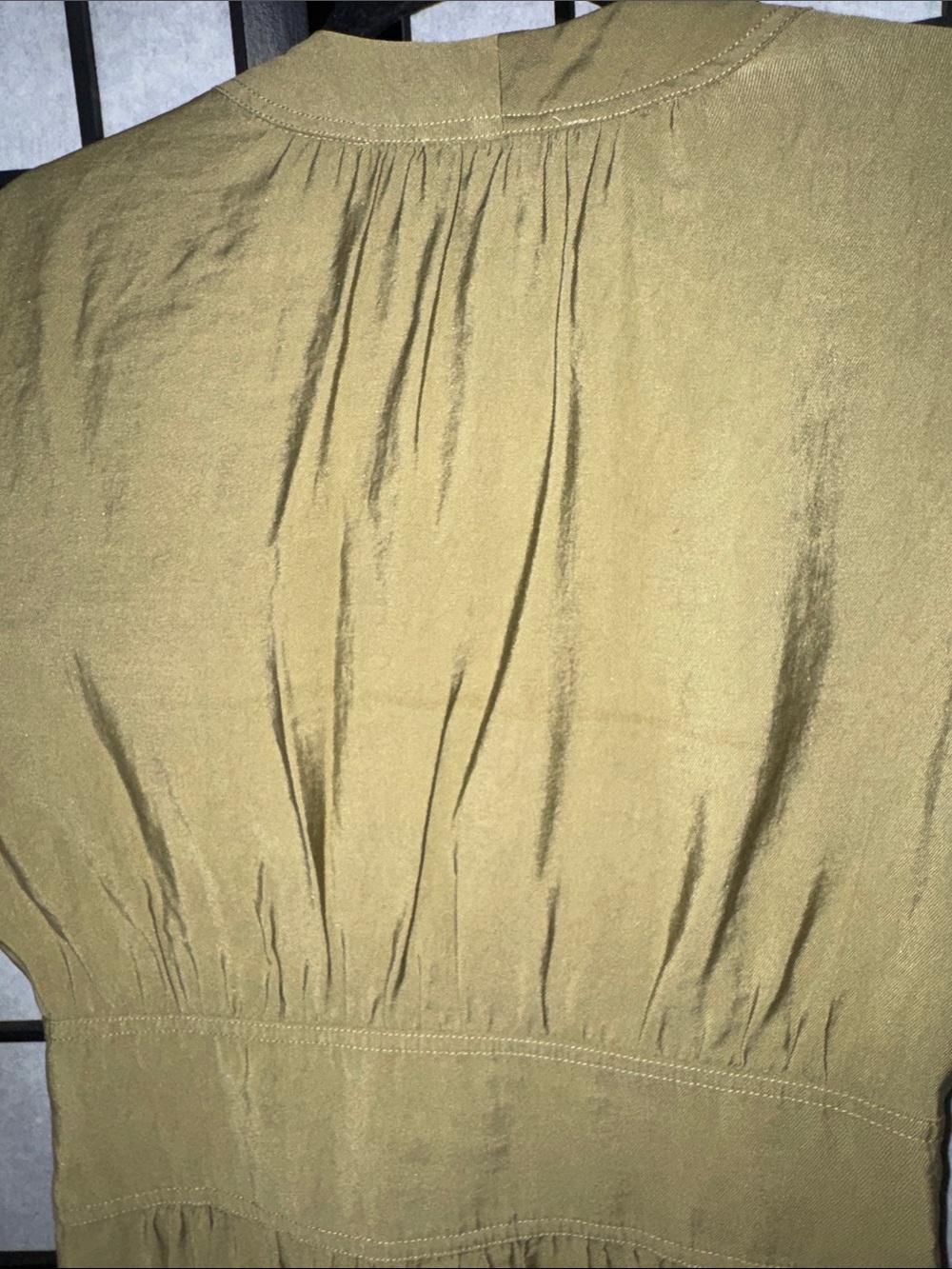 ba&sh Dove Olive Green Wrap Midi Dress with Double Buckle Waist - Picture 16 of 16